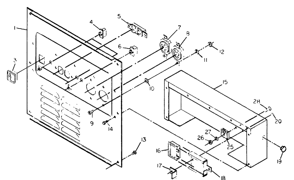 Receptacle Panel Diagram and Parts List for 9076-0-G7000E,TTI  Briggs and Stratton Generator